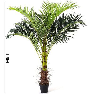 180 cm hohe künstliche Pflanzen, grüne Palme im Topf, tropische Areca. secondary